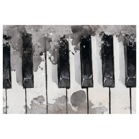 TABLOU CLAPE MUZICALE ÎN TONURI ALB-NEGRU - TABLOURI MUZICALE - TABLOURI