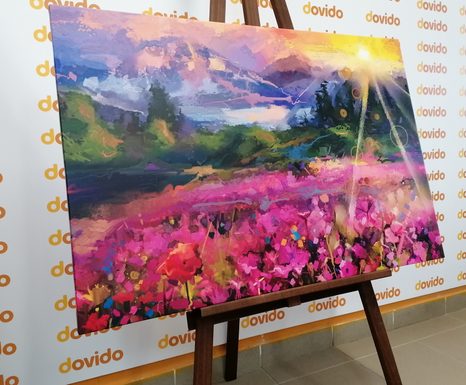 SLIKA ŠARENI PEJZAŽ - ULJE NA PLATNU - SLIKE PRIRODE I KRAJOLIKA - SLIKE