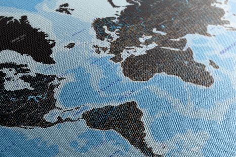 OBRAZ NA KORKU MODERNÍ MAPA SVĚTA - OBRAZY NA KORKU - OBRAZY