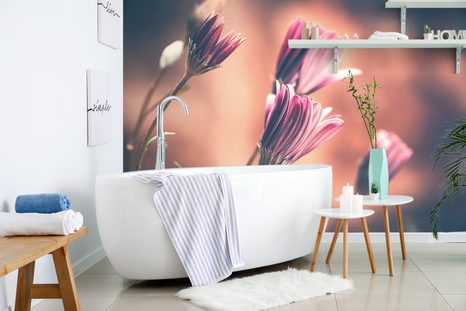 FOTOTAPETA JEMNÉ RŮŽOVÉ KVĚTINY - TAPETY KVĚTINY - TAPETY