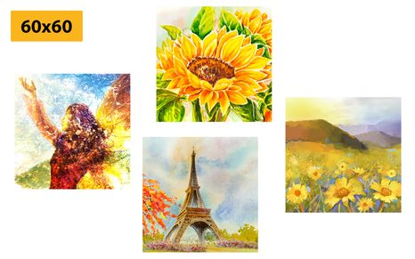 SET OBRAZŮ S NÁDECHEM SVOBODY - SESTAVY OBRAZŮ - OBRAZY