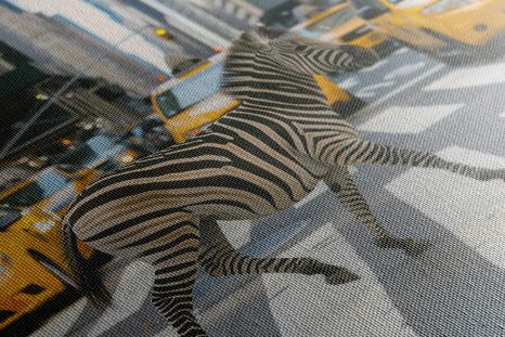 OBRAZ ZEBRA V NEW YORKU - DOVIDO CHALLENGE - OBRAZY