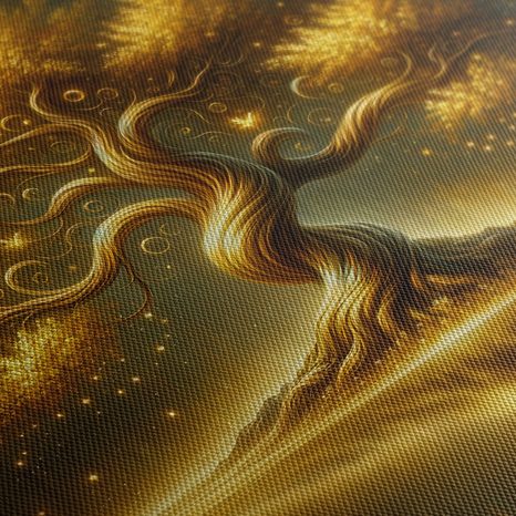 WANDBILD LEUCHTENDER LEBENSBAUM IN DER NACHT - BILDER BÄUME DES LEBENS - BILDER