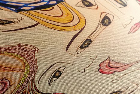 CANVAS PRINT MOTHER IN AN ABSTRACT DESIGN - ABSTRACT PICTURES - PICTURES