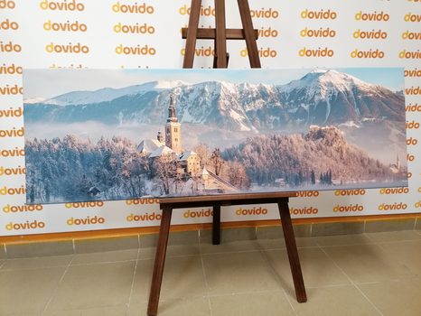 OBRAZ KOSTEL U JEZERA BLED VE SLOVINSKU - OBRAZY PŘÍRODY A KRAJINY - OBRAZY