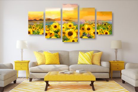 5-DELNA SLIKA SONČNIČNO POLJE - SLIKE NARAVE IN POKRAJINE - SLIKE