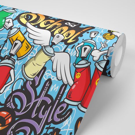 SAMOLEPÍCÍ TAPETA VESELÝ STREET ART - SAMOLEPÍCÍ TAPETY - TAPETY