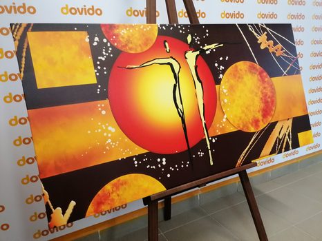 КАРТИНА НА ПЛАТНО – ЕТНО ВЛЮБЕНА ДВОЙКА - АБСТРАКТНИ КАРТИНИ - КАРТИНИ