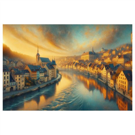 OBRAZ MĚSTO V RANNÍM SVITU - OBRAZY MĚSTA - OBRAZY