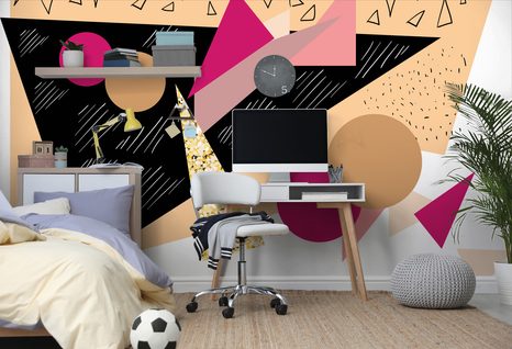 SAMOLEPÍCÍ TAPETA VESELÁ ABSTRAKCE - SAMOLEPÍCÍ TAPETY - TAPETY