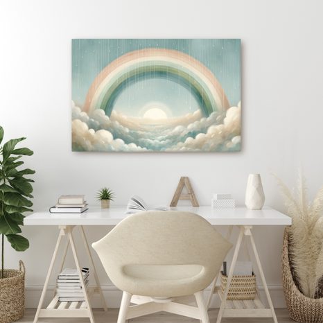 OBRAZ DUHA NAD MOŘEM OBLAKŮ - OBRAZY PŘÍRODY A KRAJINY - OBRAZY