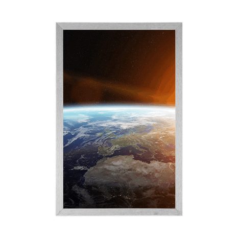 PLAGÁT POHĽAD NA PLANÉTU Z VESMÍRU - VESMÍR A HVIEZDY - PLAGÁTY