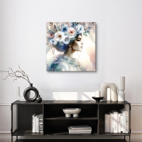 WANDBILD ZARTE AQUARELLPORTRÄTS - WANDBILDER FRAUEN - BILDER