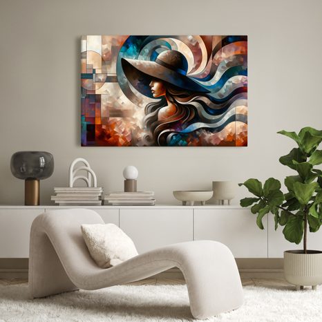 OBRAZ ELEGANTNÍ ŽENA V BAREVNÉM STYLU - OBRAZY ŽENY - OBRAZY