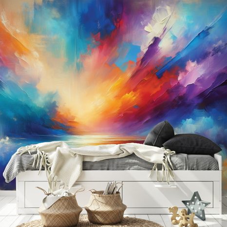 TAPETA DUHOVÉ ABSTRAKTNÍ NEBE - ABSTRAKTNÍ TAPETY - TAPETY