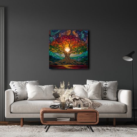 WANDBILD BAUM DES LEBENS BEI NACHT - BILDER BÄUME DES LEBENS - BILDER