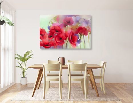 SLIKA DIVNI NACRTANI MAKOVI - SLIKE CVIJEĆA - SLIKE