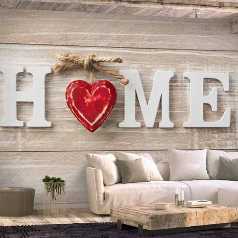 SELBSTKLEBENDE TAPETE MIT AUFSCHRIFT - HOME HEART - TAPETEN