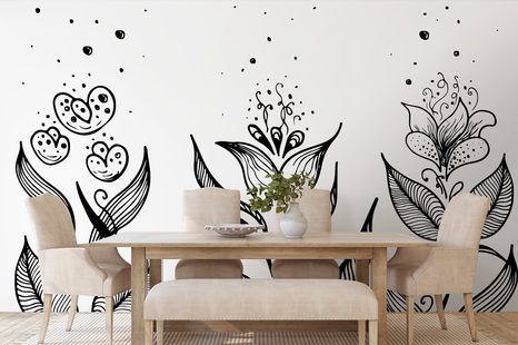 SELF ADHESIVE WALLPAPER FINE FOLKLORE ORNAMENTS - SELF-ADHESIVE WALLPAPERS - WALLPAPERS