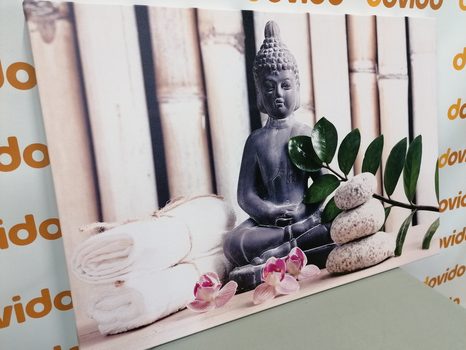 TABLEAU SUR TOILE – BOUDDHA BIEN-ÊTRE - TABLEAUX FENG SHUI - TABLEAUX