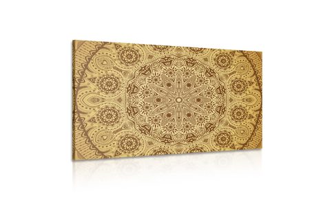 КАРТИНА НА ПЛАТНО – ДЕКОРАТИВНА МАНДАЛА С ДАНТЕЛА - ФЪН ШУЙ КАРТИНИ - КАРТИНИ