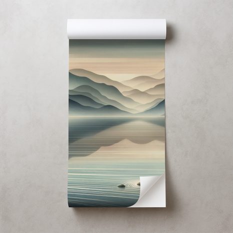 SAMOLEPÍCÍ TAPETA MLŽNÉ HORSKÉ PANORAMA - TAPETY HORY - TAPETY