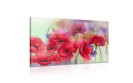 SLIKA DIVNI NACRTANI MAKOVI - SLIKE CVIJEĆA - SLIKE