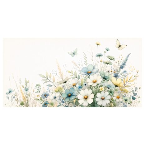 WANDBILD PASTELLFARBENE WILDBLUMEN - BILDER BLUMEN - BILDER
