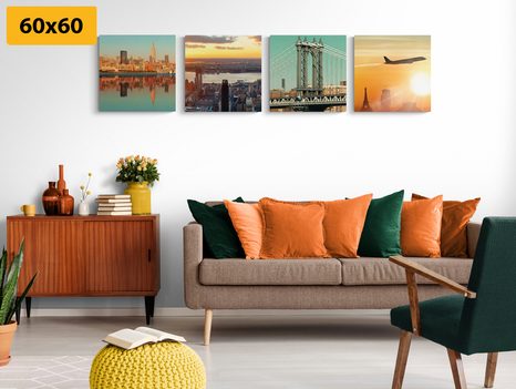 SET DI QUADRI – VIAGGIO NELLA CITTÀ DI NEW YORK - COLLEZIONI DI QUADRI - STAMPE E QUADRI