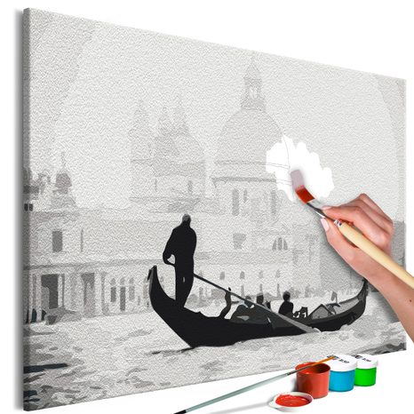 PICTURE PAINTING BY NUMBERS BLACK & WHITE VENICE