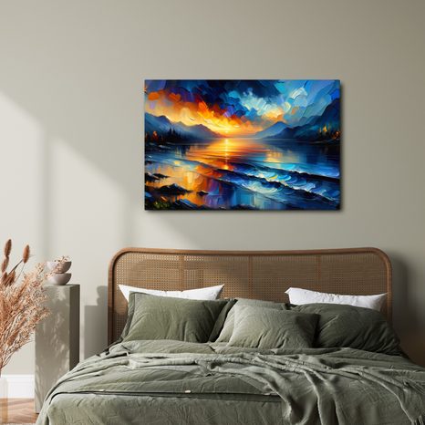 OBRAZ ZÁPAD SLUNCE NAD HORAMI - OBRAZY VÝCHOD A ZÁPAD SLUNCE - OBRAZY