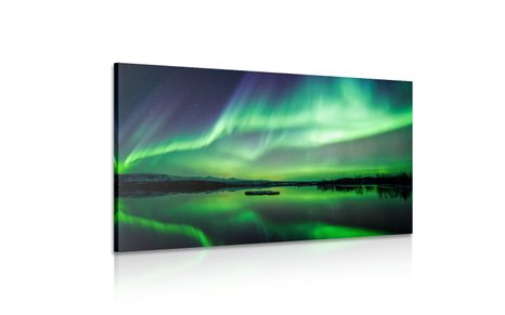 OBRAZ ZELENÁ POLÁRNÍ ZÁŘE - OBRAZY PŘÍRODY A KRAJINY - OBRAZY