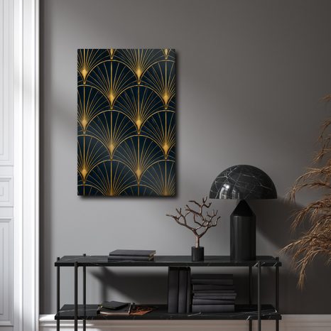 CANVASTAVLA ELEGANT GEOMETRI I GULD - VINTAGE- OCH RETROTAVLOR - TAVLOR