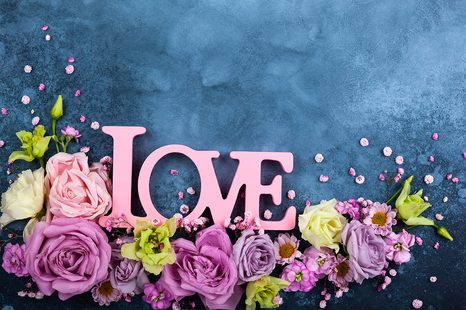 FOTOTAPETE AUFSCHRIFT LOVE - TAPETEN MIT ZITATEN UND SPRÜCHEN - TAPETEN