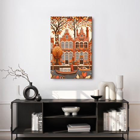 OBRAZ HOLANDSKÉ DOMY NA PODZIM - PICTURES OF CITIES - PICTURES