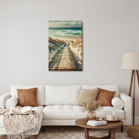 OBRAZ CESTA PŘES DUNY K MOŘI - OBRAZY MOŘE A PLÁŽ - OBRAZY
