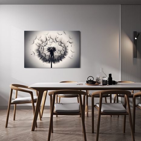 WANDBILD FLIEGENDE PUSTEBLUMENSAMEN - BILDER LÖWENZAHN - BILDER