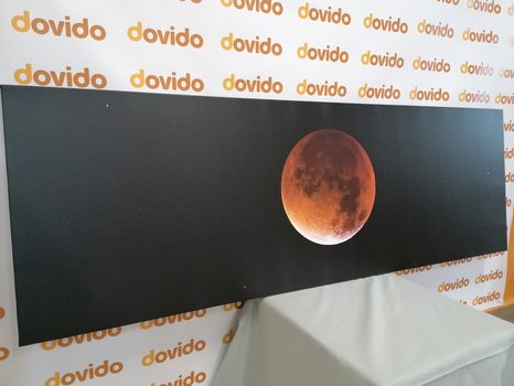 WANDBILD MOND AM NACHTHIMMEL - BILDER VON UNIVERSUM UND STERNEN - BILDER