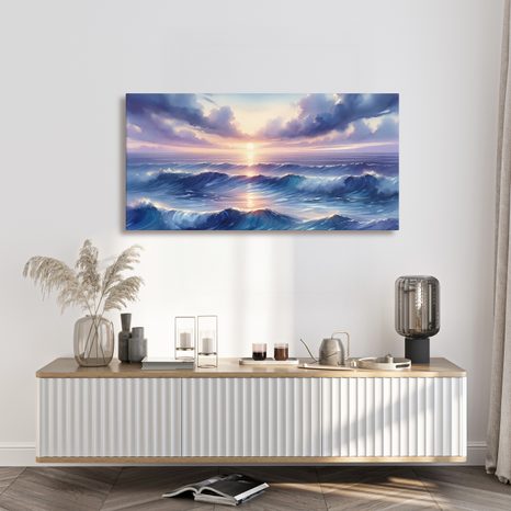 OBRAZ TŘPYTÍCÍ SE MOŘSKÝ HORIZONT - OBRAZY MOŘE A PLÁŽ - OBRAZY