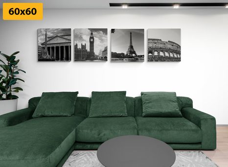 SET DI QUADRI – PER GLI AMANTI DEI VIAGGI IN BIANCO E NERO - COLLEZIONI DI QUADRI - STAMPE E QUADRI