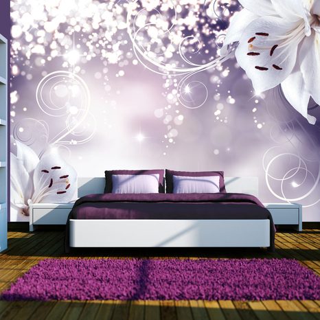 SELF ADHESIVE WALLPAPER ARTISTIC LILY FLOWERS