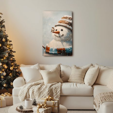 OBRAZ VÁNOČNÍ POHÁDKA SE SNĚHULÁKEM - VÁNOČNÍ A ZIMNÍ OBRAZY - PICTURES
