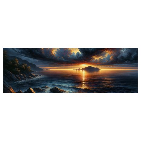 TABLEAU SUR TOILE – LUMIÈRE DORÉE SUR L'EAU - TABLEAUX - 🔥 VENTE TOTALE