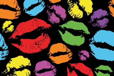 SELBSTKLEBENDE TAPETE POP-ART-KÜSSCHEN - SELBSTKLEBENDE TAPETEN - TAPETEN