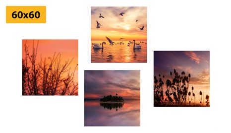 KÉP SZETT TERMÉSZET ROMANTIKUS KIVITELBEN - KÉPSZETTEK - KÉPEK