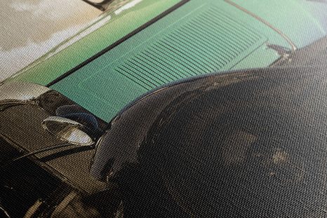 SLIKA PLAVI RETRO AUTOMOBIL - VINTAGE I RETRO SLIKE - SLIKE