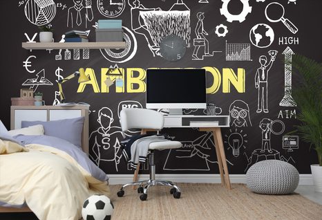 SELBSTKLEBENDE TAPETE MOTIVATIONSTAFEL - AMBITION - SELBSTKLEBENDE TAPETEN - TAPETEN