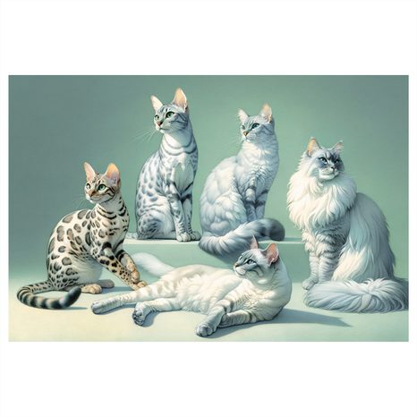 OBRAZ ELEGANTNÍ KOČKY - OBRAZY KOČKY - OBRAZY