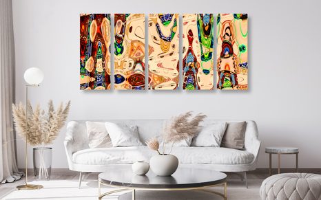 5-RÉSZES KÉP ANYA ABSZTRAKT KIVITELBEN - ABSZTRAKT KÉPEK - KÉPEK