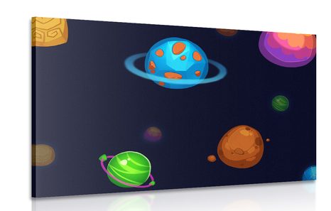 CANVAS PRINT MAGICAL PLANETS - CHILDRENS PICTURES - PICTURES